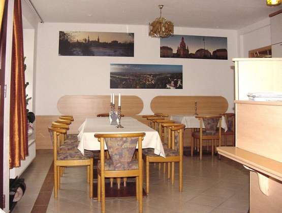 Der Speisesaal der Pension