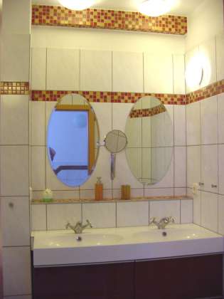 Der Waschplatz des Badezimmes